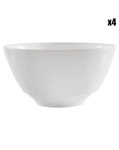 4 Bols Ingrid blancs - D.14x7 cm