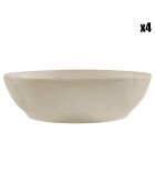 4 Assiettes creuses Indrid sable - D.19 cm