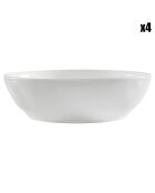 4 Assiettes creuses Indrid blanches - D.19 cm