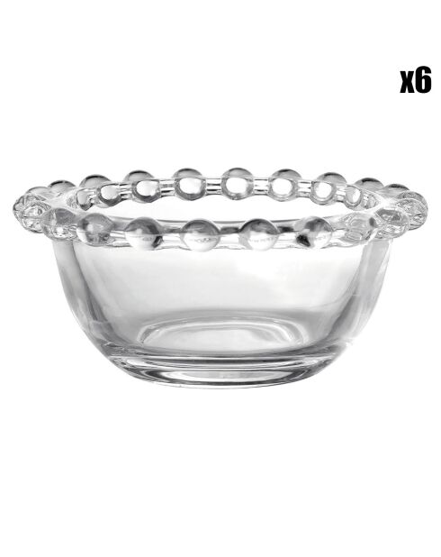 6 Coupelles Perloa transparentes - D.9 cm