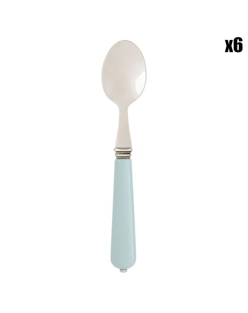 6 Cuillères à café Lucie vert d'eau