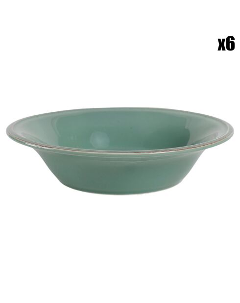 6 Coupelles Constance sauge - D.19 cm