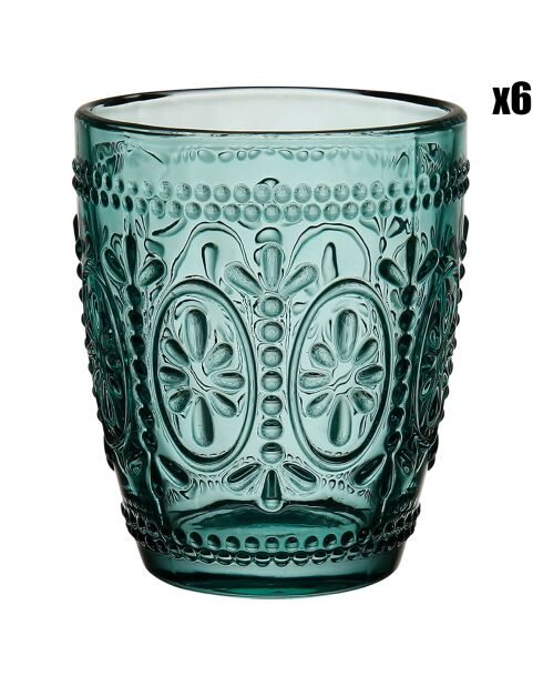 6 Gobelets Chambord vert d'eau - 25 cl