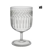 6 Verres à vin Azelie transparents - 20 cl