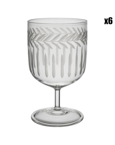 6 Verres à vin Azelie transparents - 20 cl
