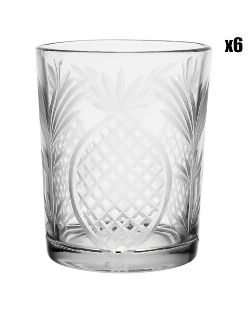 6 Gobelets Azelie transparents - 32 cl