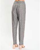 Pantalon en Lin mélangé Lima noir chiné