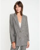 Veste en Lin mélangé Lima noir chiné