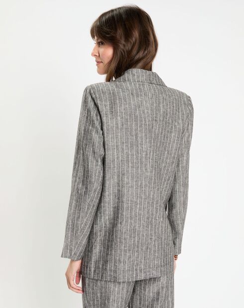 Veste en Lin mélangé Lima noir chiné