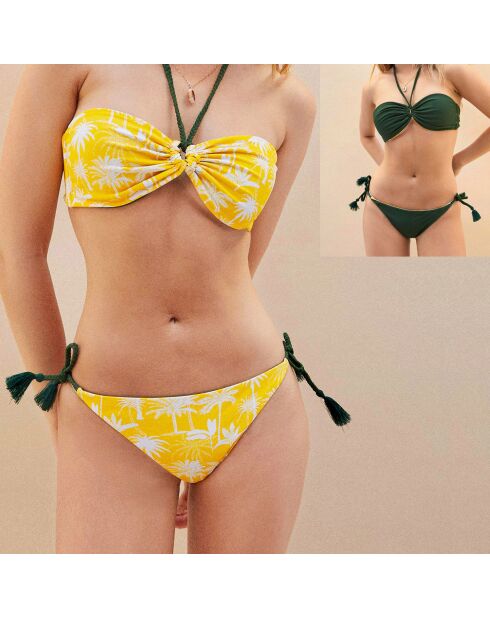 Maillot de bain 2 pièces Flame jaune/vert