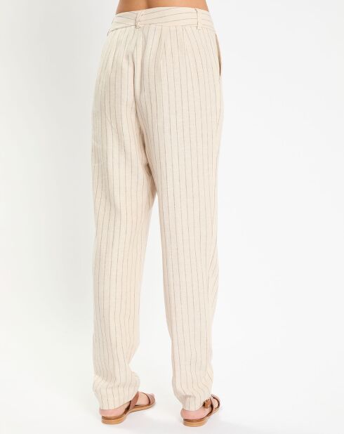 Pantalon en Lin mélangé Lima crème