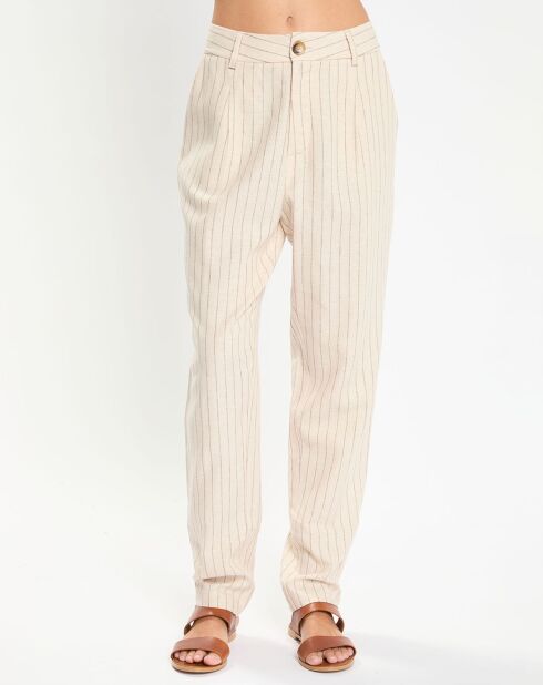 Pantalon en Lin mélangé Lima crème