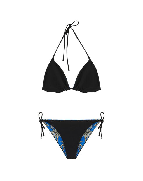 Maillot de bain 2 pièces Noa bleu/noir