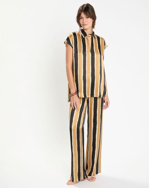Pantalon en Soie mélangée Milo doré