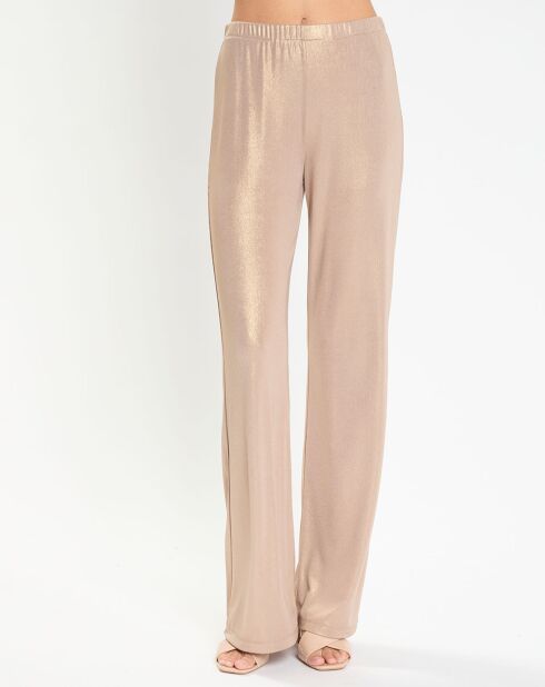 Pantalon Glam marron/doré