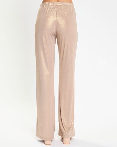Pantalon Glam marron/doré