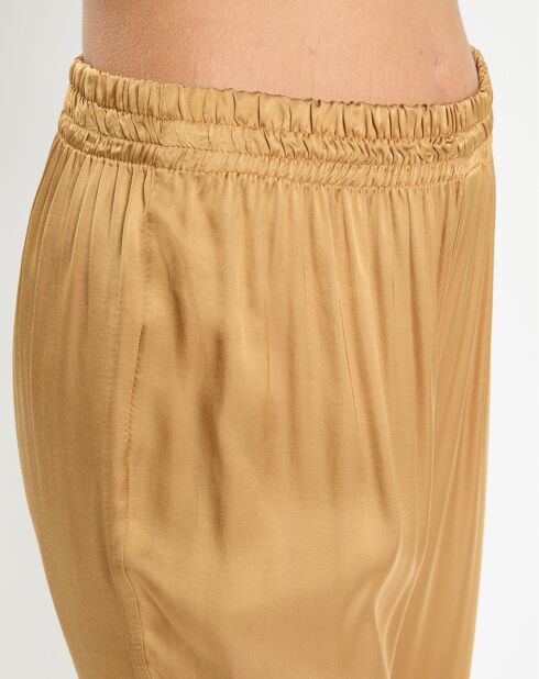 Pantalon satiné Ness doré
