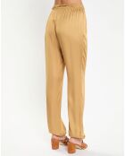 Pantalon satiné Ness doré