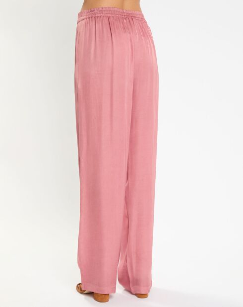 Pantalon satiné Soon rose
