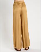 Pantalon satiné Ness doré