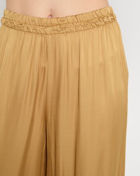 Pantalon satiné Ness doré