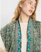 Kimono en Soie mélangée Sasha lazuli