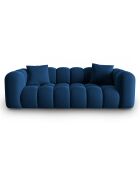 Canapé modulaire en Velours Halley 3 places bleu roi - 228x87x70 cm