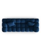 Canapé modulaire en Velours Halley 3 places bleu roi - 228x87x70 cm
