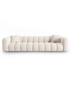 Canapé modulaire en Velours Halley 5 places beige clair - 318x87x70 cm