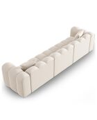 Canapé modulaire en Velours Halley 5 places beige clair - 318x87x70 cm