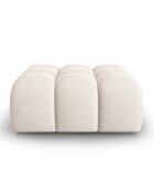 Pouf en Velours Halley beige clair - 90x87x40 cm