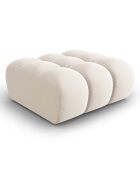 Pouf en Velours Halley beige clair - 90x87x40 cm