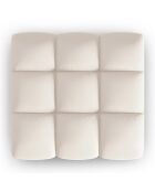 Pouf en Velours Halley beige clair - 90x87x40 cm