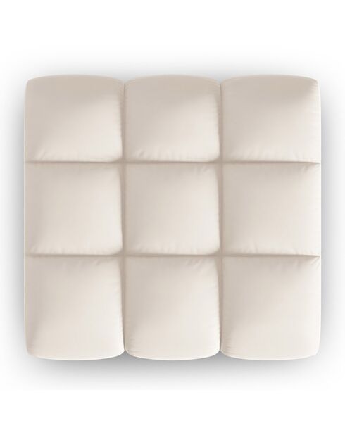 Pouf en Velours Halley beige clair - 90x87x40 cm