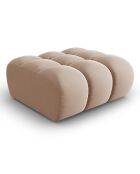 Pouf en Velours Halley beige - 90x87x40 cm