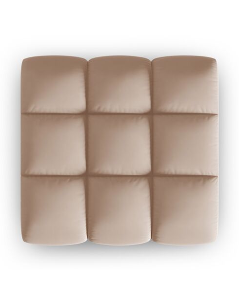 Pouf en Velours Halley beige - 90x87x40 cm