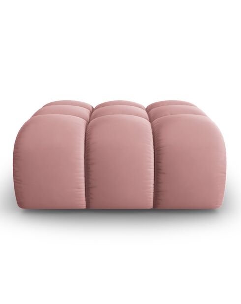 Pouf en Velours Halley rose - 90x87x40 cm