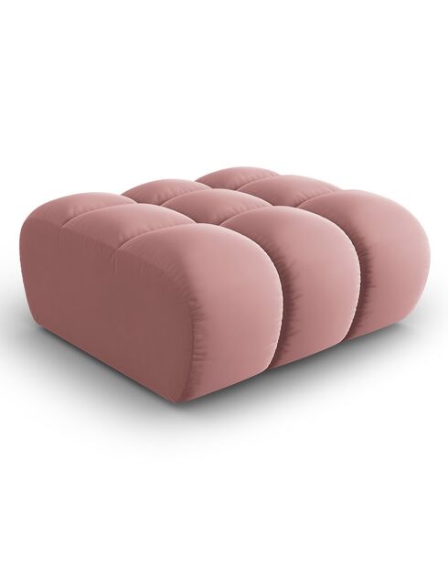 Pouf en Velours Halley rose - 90x87x40 cm