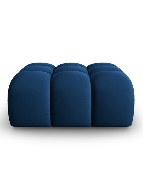 Pouf en Velours Halley bleu roi - 90x87x40 cm