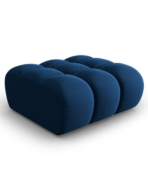 Pouf en Velours Halley bleu roi - 90x87x40 cm