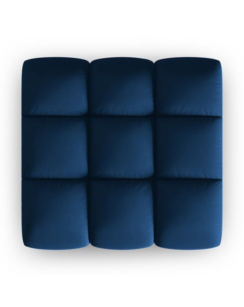 Pouf en Velours Halley bleu roi - 90x87x40 cm