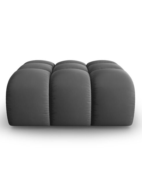 Pouf en Velours Halley gris - 90x87x40 cm
