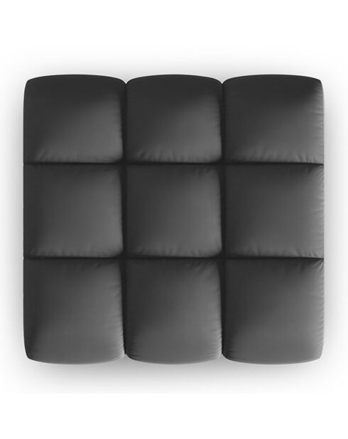 Pouf en Velours Halley gris - 90x87x40 cm
