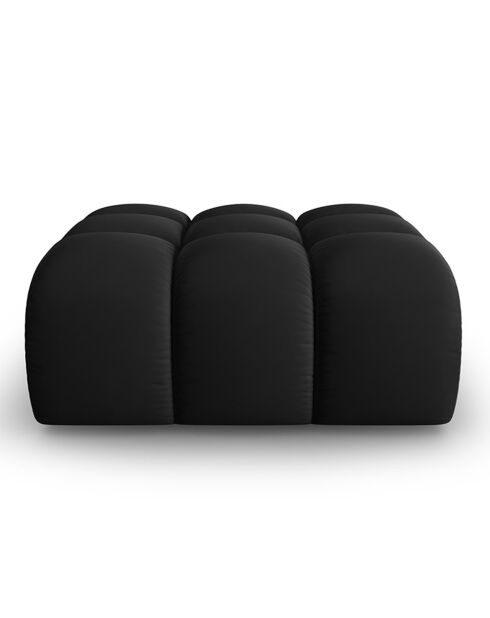 Pouf en Velours Halley noir - 90x87x40 cm