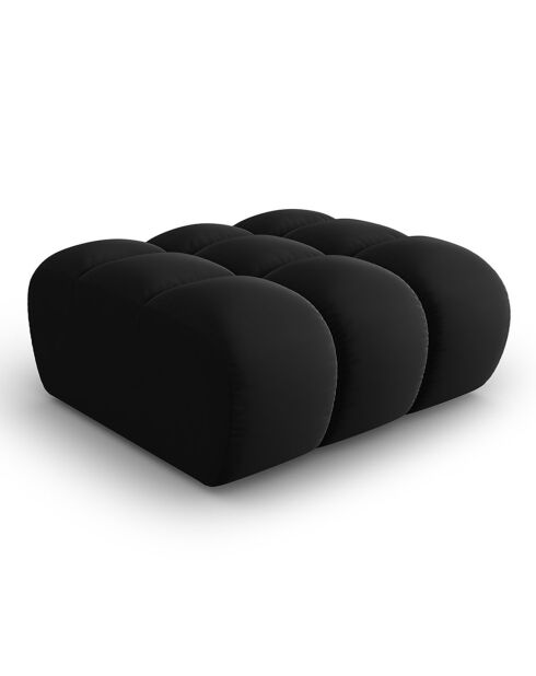 Pouf en Velours Halley noir - 90x87x40 cm