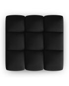 Pouf en Velours Halley noir - 90x87x40 cm