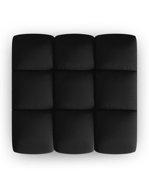 Pouf en Velours Halley noir - 90x87x40 cm