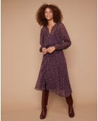 Robe chemise Dafney imprimée multicolore/violet