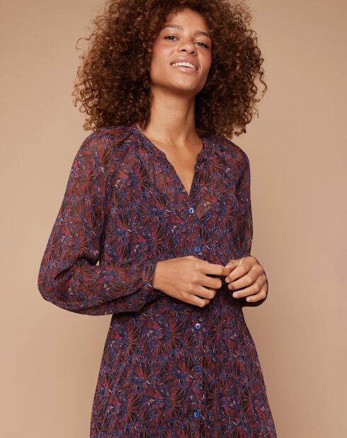 Robe chemise Dafney imprimée multicolore/violet