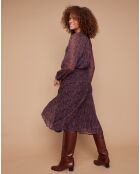 Robe chemise Dafney imprimée multicolore/violet